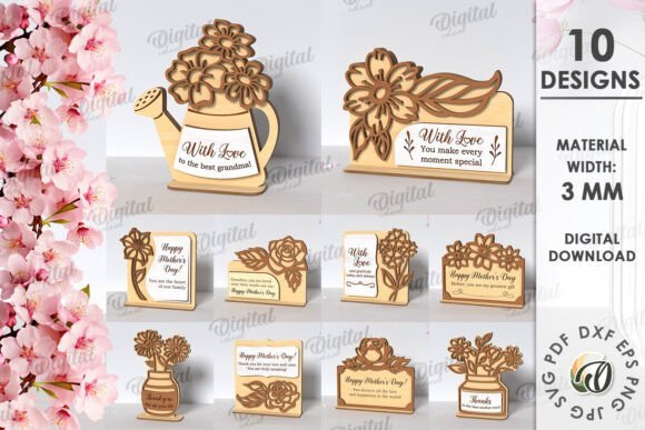 Paquete De Tarjetas De Regalo Con Diseno Floral Creativo Digital